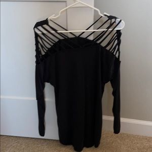 Red by BKE caged shoulder shirt